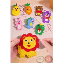 Mega Design 8 Adet Eva Çocuk Dikiş El Yapımı Seti, Ebeveyn-Çocuk Etkileşimli Eğitimi, Motor Becerisi Geliştirici El Işi