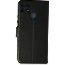 Pazarcan Realme C25 Kılıf Trend S Plus Kapaklı Kılıf - Siyah