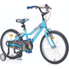 Feyza Design Çocuk Bisikleti 16 Jant Mavi Sarı Gri, Renkli ve Eğlenceli Tasarım