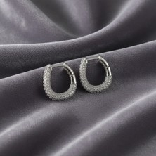 Xuping Kadın Gümüş Rengi Xupıng Taşlı Küpe