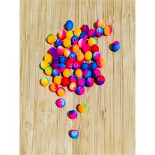 öztürk Lazer Neon Renkli Pastel Boncuk 25GR. 8mm.