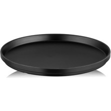Tria Gravity Serisi Yuvarlak Servis Tabağı 6 Adet 17 cm-Siyah-TR2313B