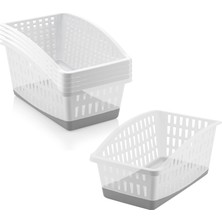 Yazıcı Lüks Maxi Enine Geniş 6’lı Buzdolabı Içi Düzenleyici – Geniş Tabanlı Dolap Içi Sepet Organizer Seti