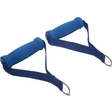 PremiumPort Reformer Süngerli Elcik Tutacak Ağırlık Çekiş Fitness Elciği (1 Çift) Mavi