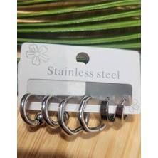 Monalisa Home  Çoklu Lüks Figürlü Gösterişli 6 Lı  Kararmaz  Çelik Küpe