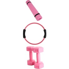 PremiumPort Çiftli Pilates Topu ve Dambıl Seti, Rahat ve Konforlu Pilates Minderi