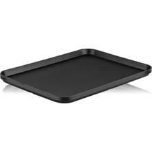 Tria Gravity Serisi Dikdörtgen Servis Tabağı 6 Adet 26X18 cm-Siyah-TR2325B