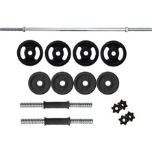 PremiumPort 20 kg Dambıl Halter Ağırlık Seti, 120 cm Bar ile Fitness Ekipmanı