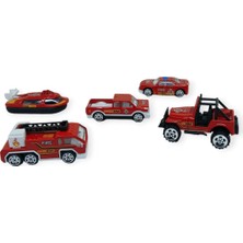 Karahanbey Iş Araçları Serisi - Itfaiye Araç Seti 5 Parça 7 cm - TH733 (Lisinya)