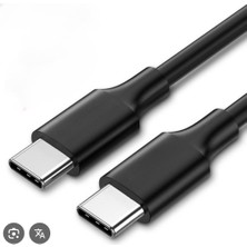 Wess 120W Pd Type-C Hızlı Şarj Kablosu | Akıllı Entegre Güvenli Şarj | Type-C To Type-C Siyah