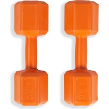 PremiumPort 2 kg Turuncu Dambıl Seti, 4 kg Toplam Ağırlık, Ev ve Spor Kullanımı