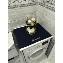 Halfart Laundry Duck Keten Su Geçirmez ve Kirlenmez Çamaşır Makinesi - Buzdolabı - Bulaşık Makinesi Örtüsü