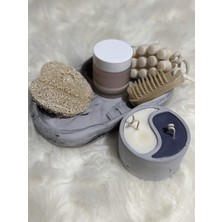 Lethe Studio Design 2’li Soya Mum Seti | Dalga Form 25X15 cm & Yin Yang 9x5 cm | Hediye Seti