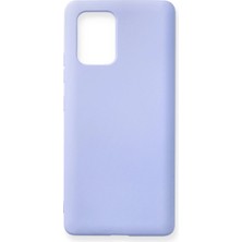 LTG Nova Galaxy A91 / S10 Lite Kılıf Nano Içi Kadife Silikon - Lila