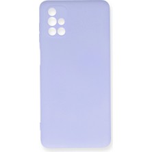 LTG Nova Galaxy M51 Kılıf Nano Içi Kadife Silikon - Lila
