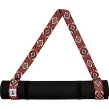 PremiumPort Kırmızı Etnik Desenli Yoga Mat Taşıma Askısı ve Kemeri