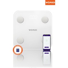 Feyza Design Dijital Baskül, Mobil Uyumlu, Vücut Kitle ve Yağ Oranı Ölçer
