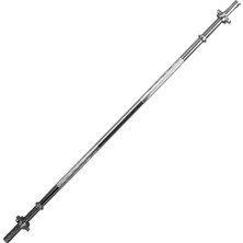 PremiumPort Uzun Çelik Ağırlık Barı Krom Içi Dolu 152 Cm, Sağlam ve Dayanıklı