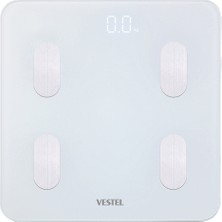 Vestel Akıllı Dijital Kas ve Yağ Ölçer Tartı, Sağlıklı Vücut Ölçüm Cihazı