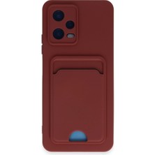 SiHako Redmi Note 12 4g Kılıf Kelvin Kartvizitli Silikon - Bordo
