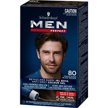 Schwarzkopf Men Perfect Saç Boyası No: 80 Kahve Siyah Amonyaksız Kolay Uygulama ile Doğal Görünüm