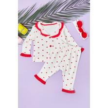 FullaModa Kalpli Fitilli Kız Çocuk Pijama Takımı