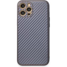 SiHako Iphone 12 Kılıf Coco Karbon Silikon - Gri
