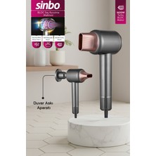 Feyza Design Koyu Gri 1600W Bldc Saç Kurutma Makinesi, 3 Isı Ayarı, Manyetik Nozul