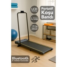 PremiumPort Katlanabilir Portatif Koşu Bandı, Uzaktan Kumandalı, Bluetooth ve Uygulamalı