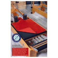 PremiumPort Kiremit Rengi Antibakteriyel Pilates Reformer Havlusu, Nonslip ve Yumuşak