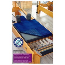 PremiumPort Lacivert Antibakteriyel Pilates Reformer Havlusu, Kaydırmaz ve Çok Amaçlı