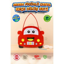 Self Power Başlangıç Için Araba Fiğürlü Eğitici Çanta Dikiş Seti