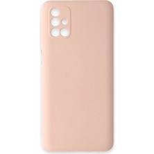 SiHako Galaxy M31S Kılıf Nano Içi Kadife Silikon - Pudra