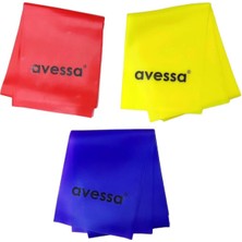 PremiumPort 3'lü Latex Pilates Lastik Seti, Egzersiz ve Fitness Için Uygun