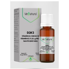 PremiumPort Sağlıklı D3K2 Takviye Edici Gıda 11,25 Mcg, Güçlü Bağışıklık Destek