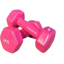 PremiumPort 4kg x 2 Adet Köşeli Vinyl Dambıl Seti Kaymaz Özel Kaplama Ergonomik