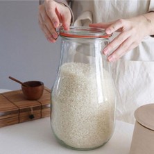 PremiumPort 2700 ml Cam Kavanoz Lale Serisi, Şık ve Geniş Hacimli Saklama Çözümü