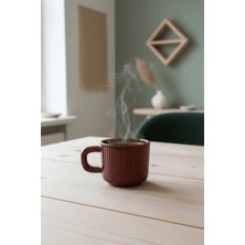 Heredot El Yapımı 260 ml Bordo Parlak Seramik Mug Çay Kahve Kupası MIT1303