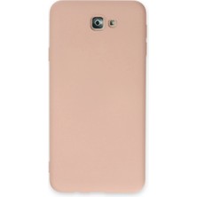 Pazarcan Galaxy J7 Prime Kılıf Nano Içi Kadife Silikon - Pudra