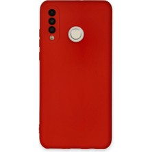 Pazarcan P30 Lite Kılıf Nano Içi Kadife Silikon - Kırmızı