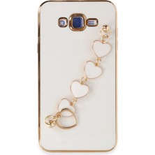 Pazarcan Galaxy J7 Kılıf Esila Silikon - Beyaz