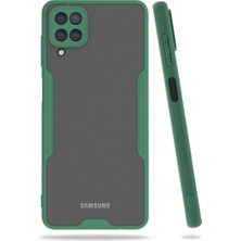 Pazarcan Galaxy A22 Kılıf Platin Silikon - Yeşil