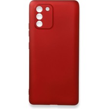 Pazarcan Galaxy A91 / S10 Lite Kılıf First Silikon - Bordo