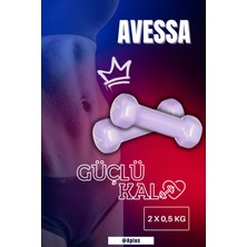 PremiumPort Vinyl Kaplı Dambıl 0,5 kg x 2,ergonomik ve Dayanıklı Tasarım