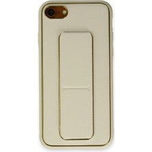 Pazarcan Iphone 7 Kılıf Coco Deri Standlı Kapak - Beyaz