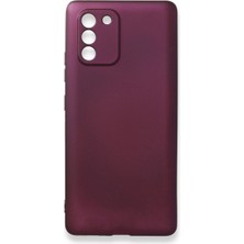 Pazarcan Galaxy A91 / S10 Lite Kılıf First Silikon - Mürdüm