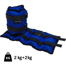 PremiumPort El ve Ayak Bilek Ağırlığı Seti 4 Kg, Mavi, Kum Torbası, Spor ve Fizik Tedavi Için