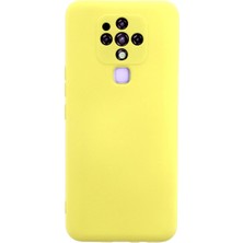 Pazarcan Tecno Camon 16 Kılıf Nano Içi Kadife Silikon - Sarı