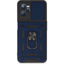 Pazarcan C35 Kılıf Pars Lens Yüzüklü Silikon - Lacivert