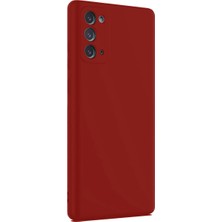 Pazarcan Galaxy Note 20 Kılıf First Silikon - Bordo